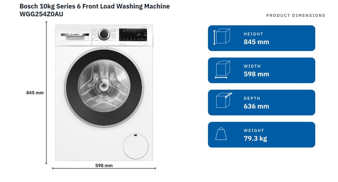 Bosch 10kg Series 6 Front Load Washing Machine WGG254Z0AU