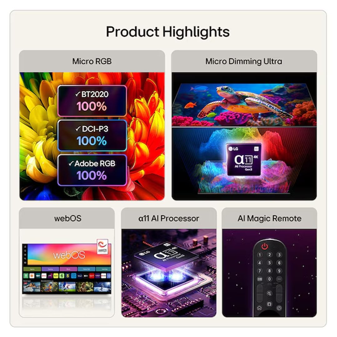 LG 75" MRGB96B Micro RGB EVO AI 4K Smart TV (2026) 75MRGB96BSA