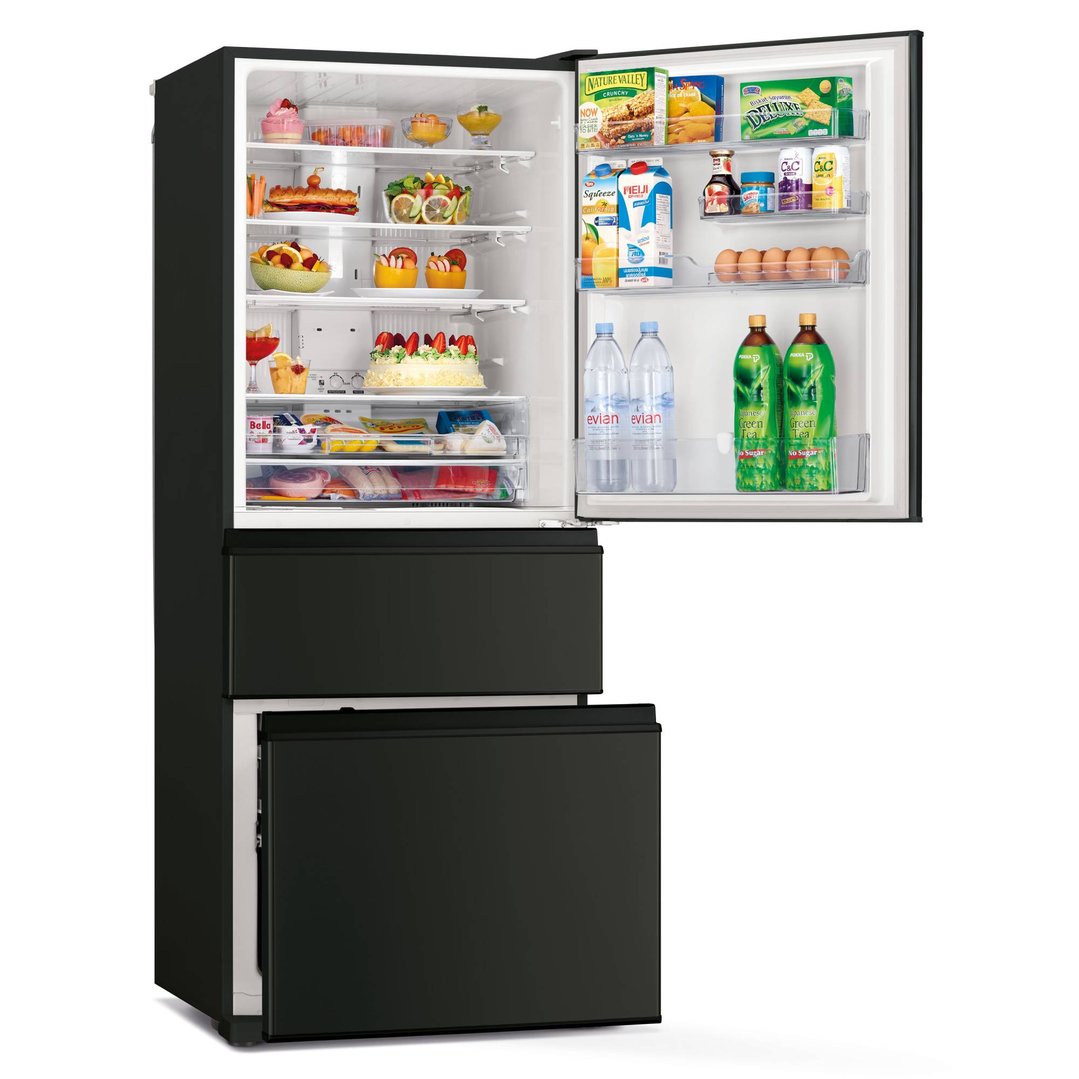 Mitsubishi Electric 450L CX Steel Series Bottom Mount Fridge - Matte Black MR-CX450ER-MB-A
