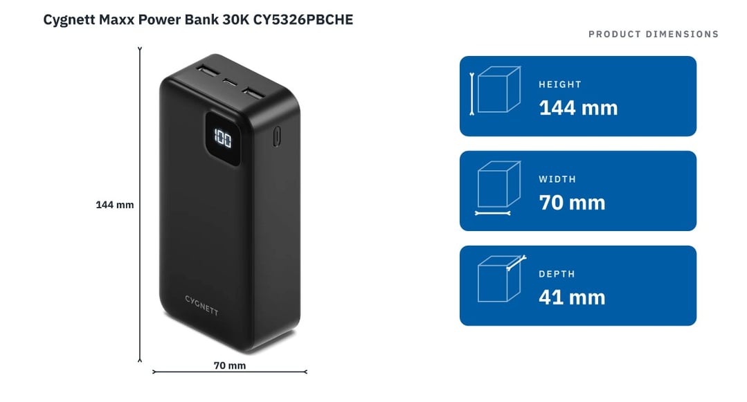 Cygnett Maxx Power Bank 30K CY5326PBCHE