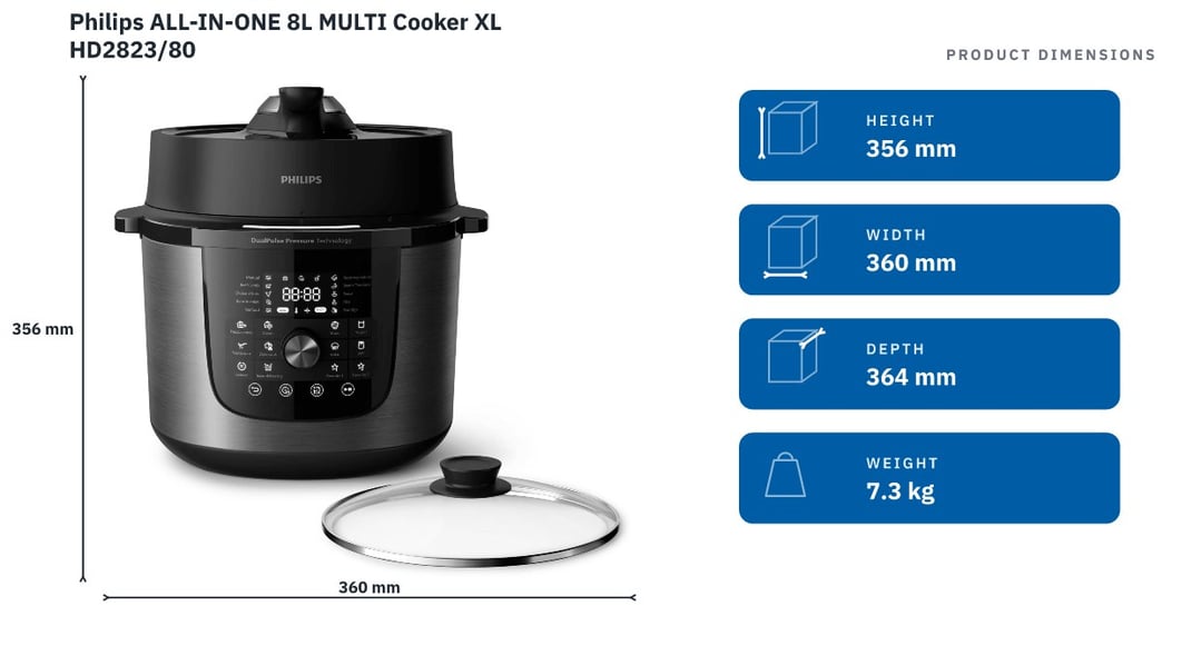 Philips 8L 3000 Series Multi Cooker HD2823/80