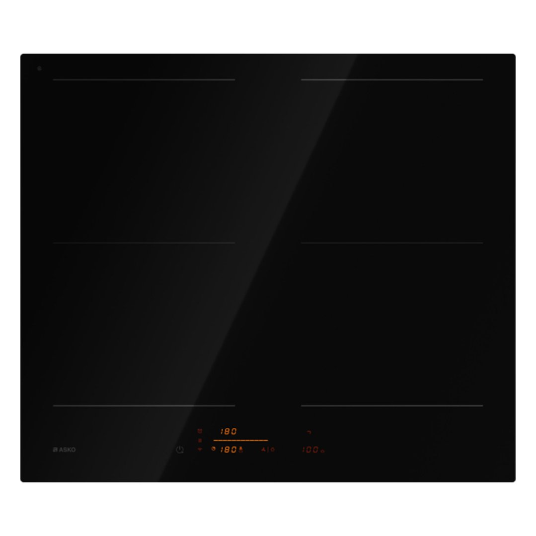 ASKO 60cm 4 Zone Series 5 Induction Cooktop - Black Glass Ceramic HI5643FBG1