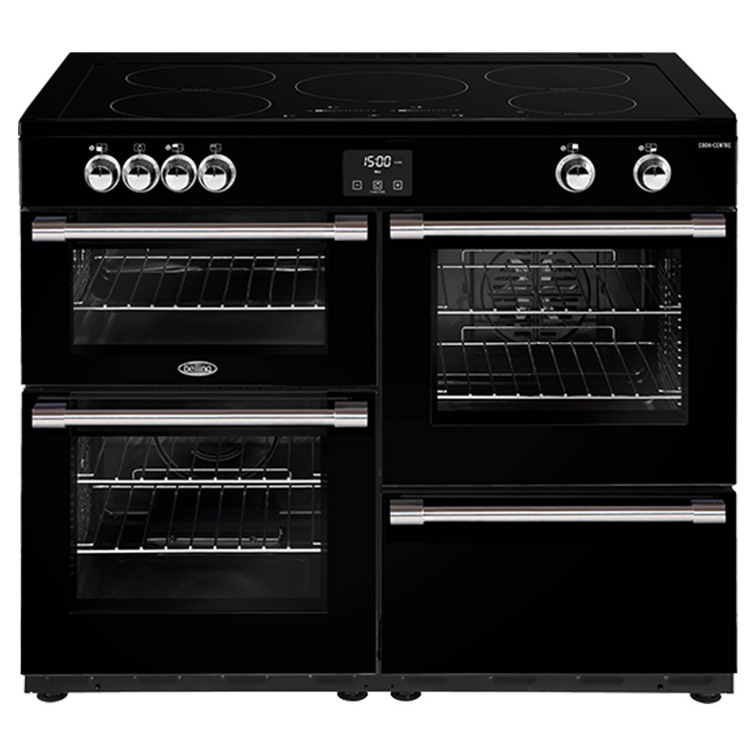 Belling CookCentre Deluxe 110cm Induction Range Cooker Black