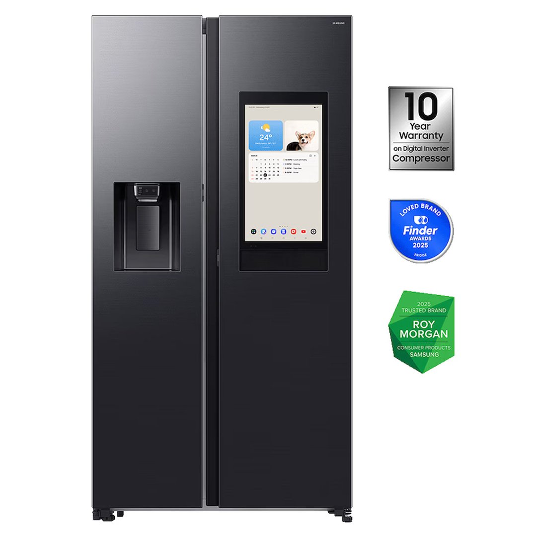 Samsung 615L Side-by-Side Refrigerator Family Hub - Black SRS6800BFH