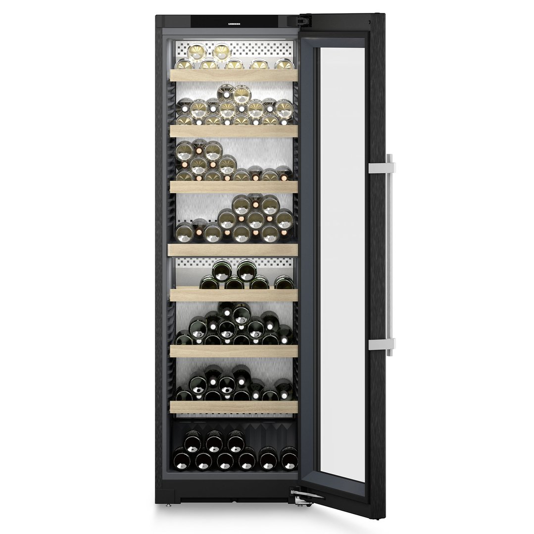 Liebherr 155 Bottle Dual Zone Wine Fridge - Black Steel WPBS5262RHH