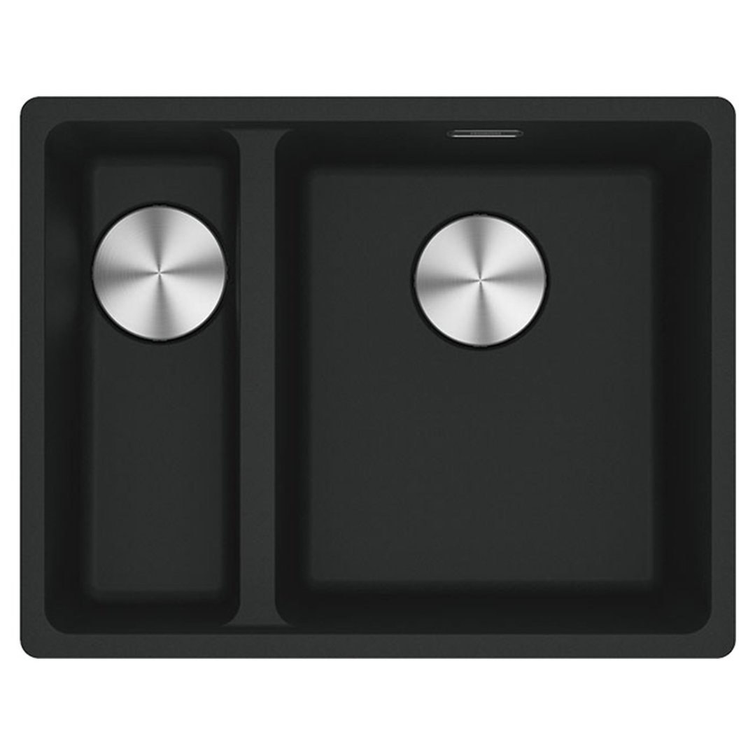Franke Maris 1 & 1/2 Left Bowl Sink 340/150mm Matte Black MRG660/34-15FPCSBLMB