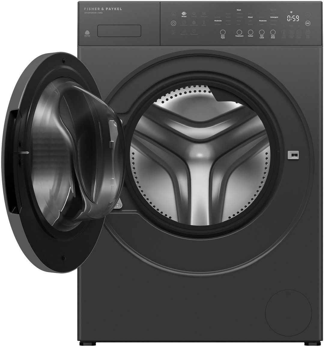 Fisher & Paykel 10kg Series 5 Contemporary Front Loader Washer Graphite WH1060PG5