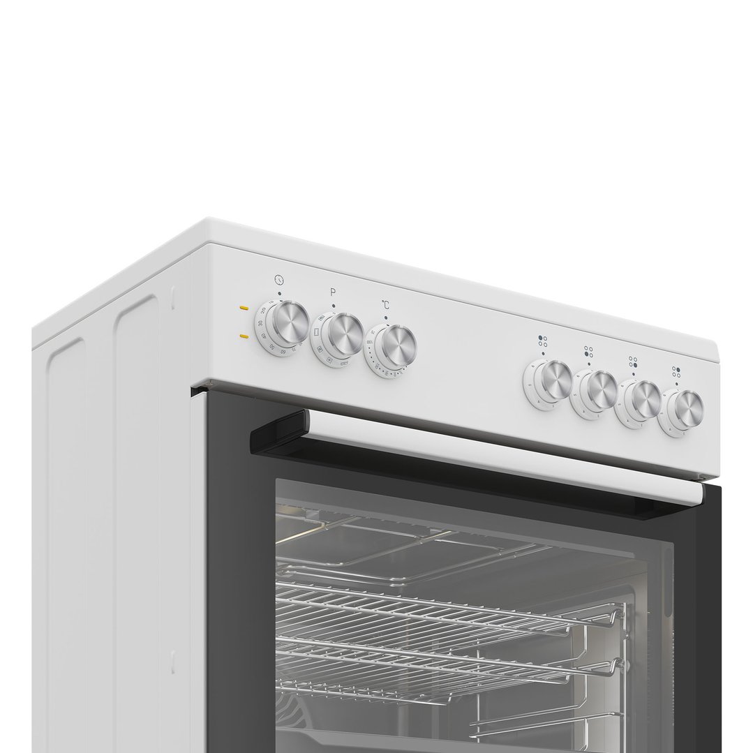 Beko Aeroperfect 60cm Freestanding Cooker and Electric Hotplate Cooktop - White BFCB60EMW