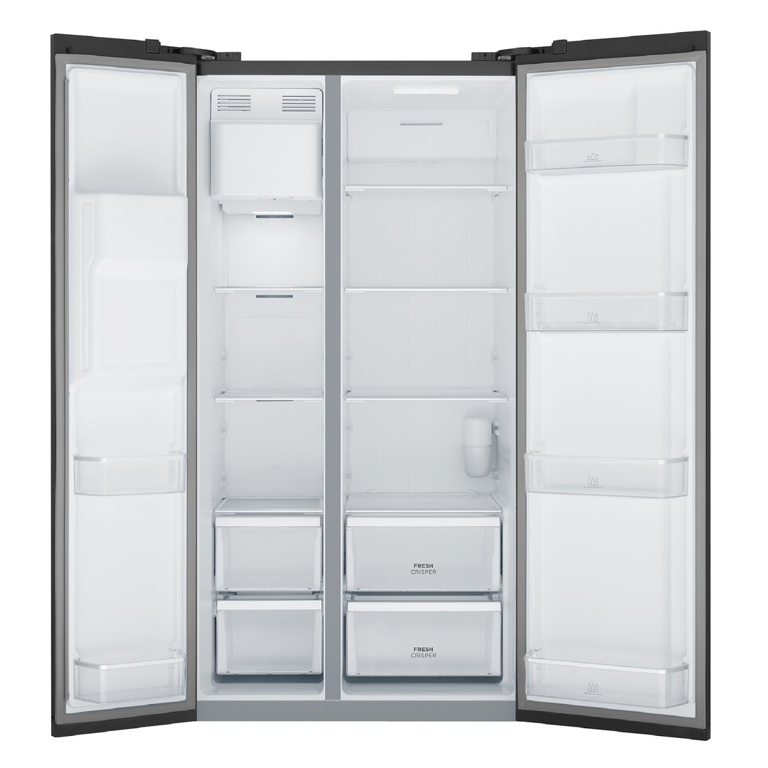 Westinghouse 596L Side by Side Fridge - Matte Black WSE6670BA
