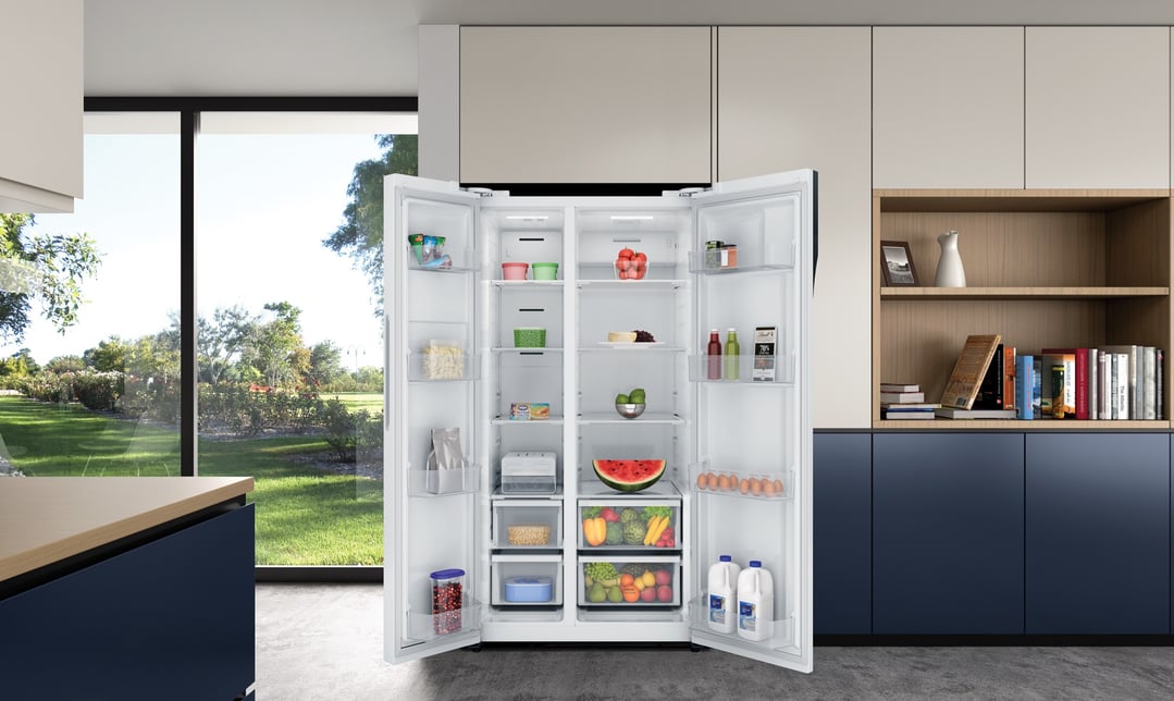 Westinghouse 624L Side by Side Fridge, White WSE6200WB