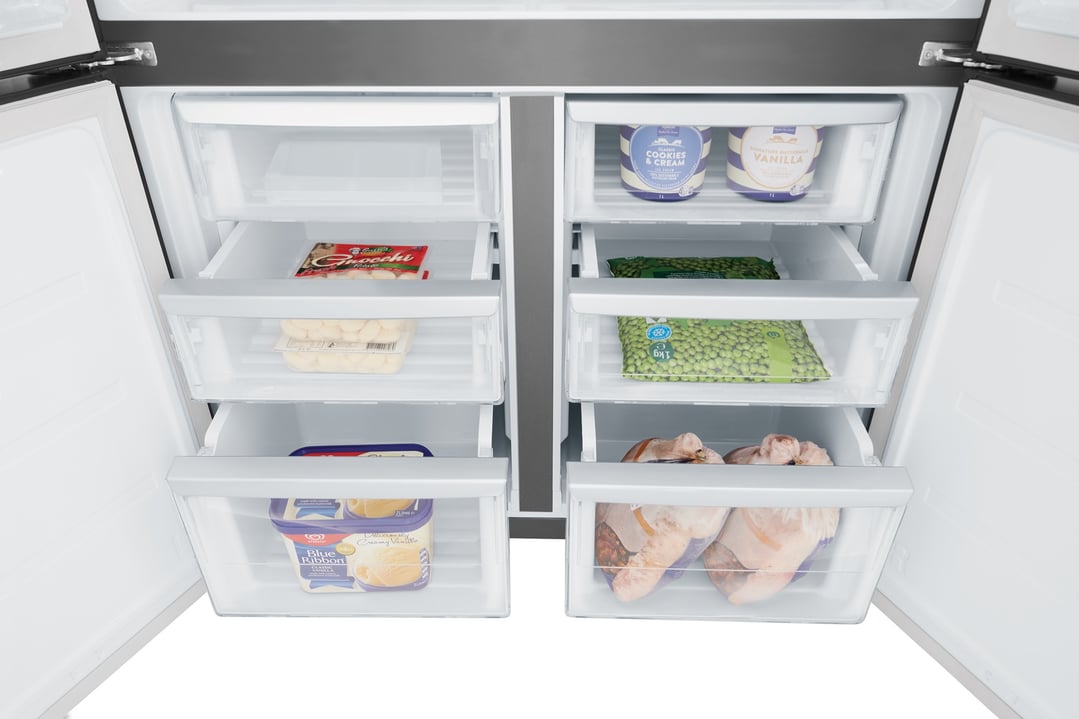 Westinghouse 564L Quad Door Fridge - Matte Charcoal Black WQE5600BB