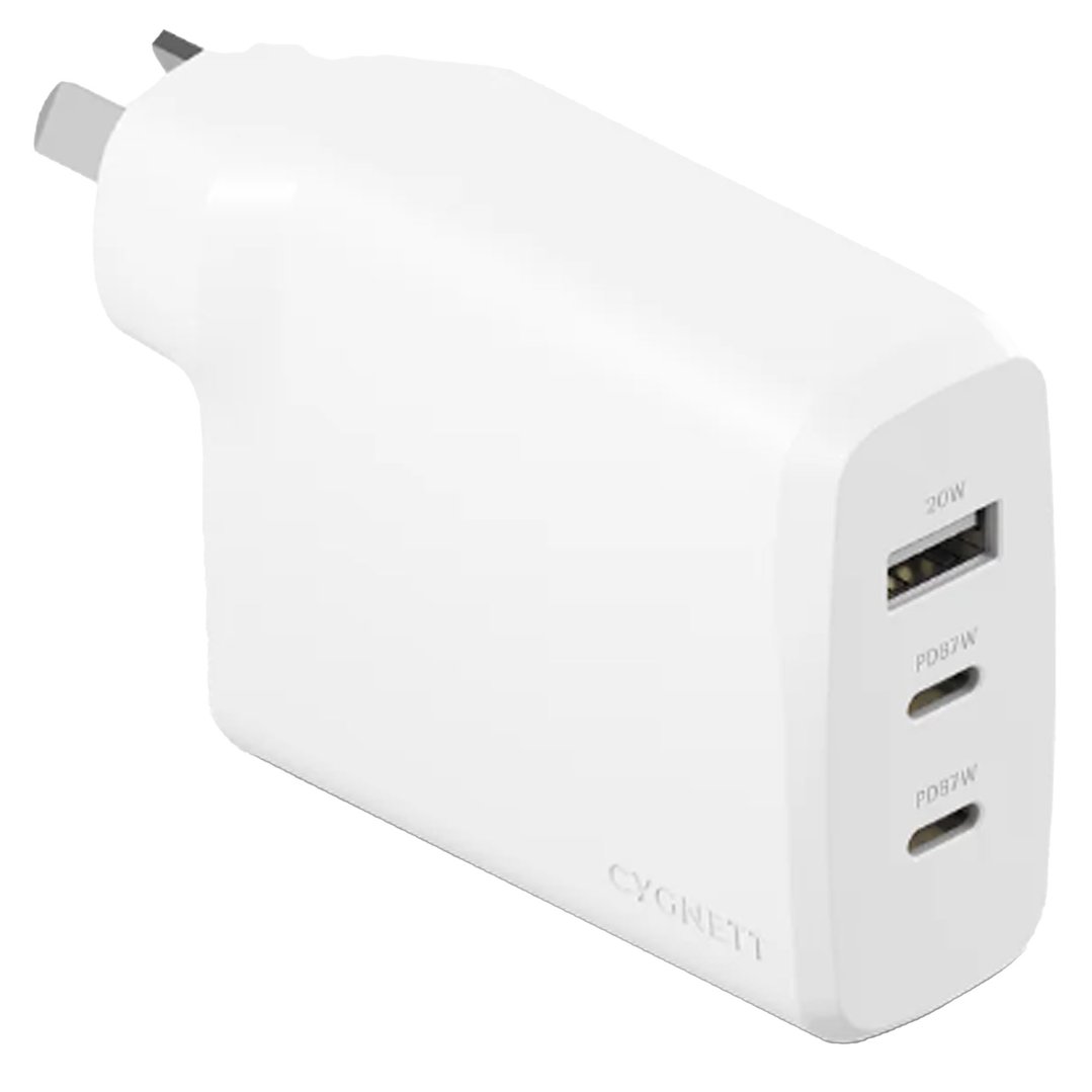 Cygnett PowerPlus Multi Port Wall Charger 87W - White. CY4770PDWCH