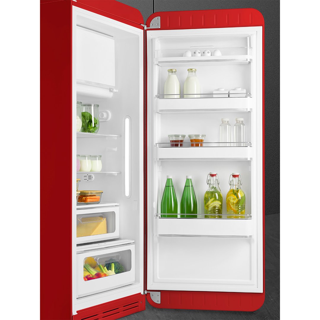 Smeg FAB 28 50’S Style Retro Refrigerator, Right Hand - Red FAB28RRD5AU