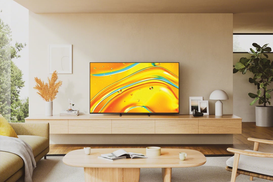A 75" Bravia 5 4K HDR Mini LED TV in a modern living room