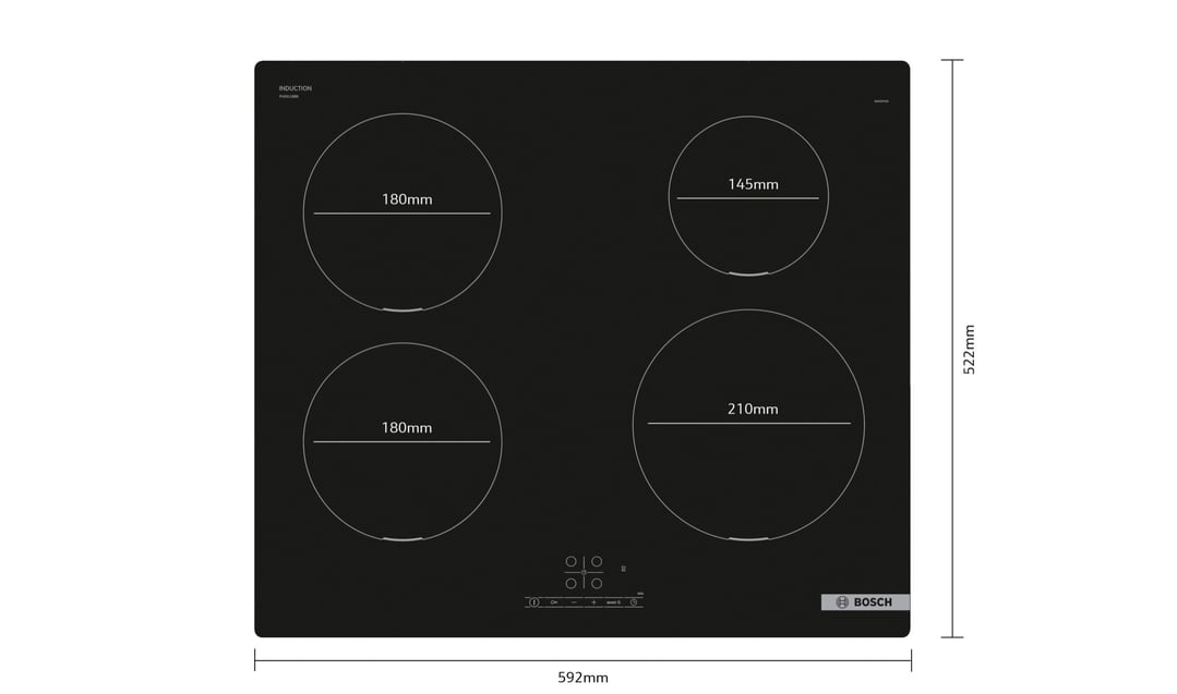 Bosch Series 4 Induction Cooktop 60 cm Black PUE611BB5H