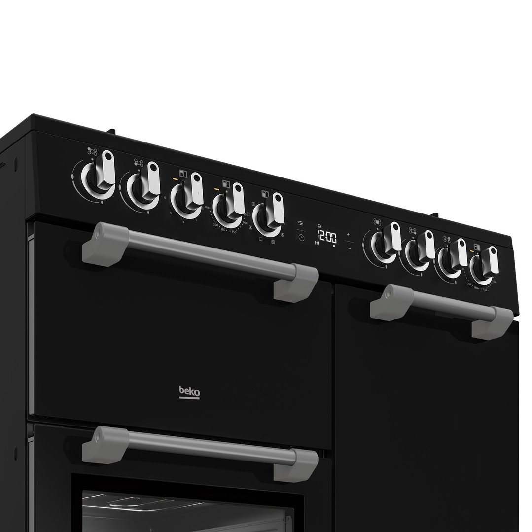 Beko 90cm Dual Fuel Multifunction Freestanding Range Cooker BRC916GMB