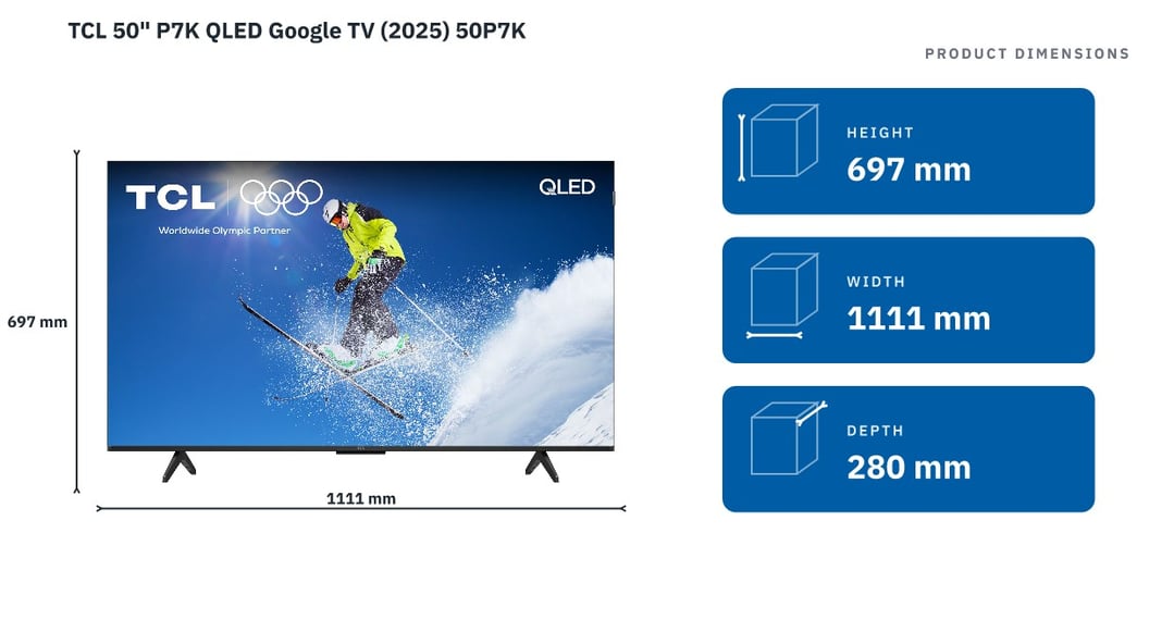 TCL 50" P7K QLED Google TV (2025) 50P7K