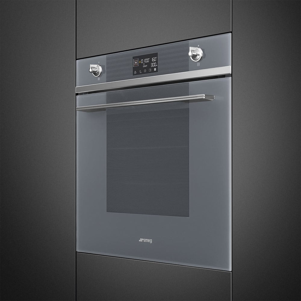 Smeg 60cm Linea Pyrolytic Oven Silver SOPA6102TS
