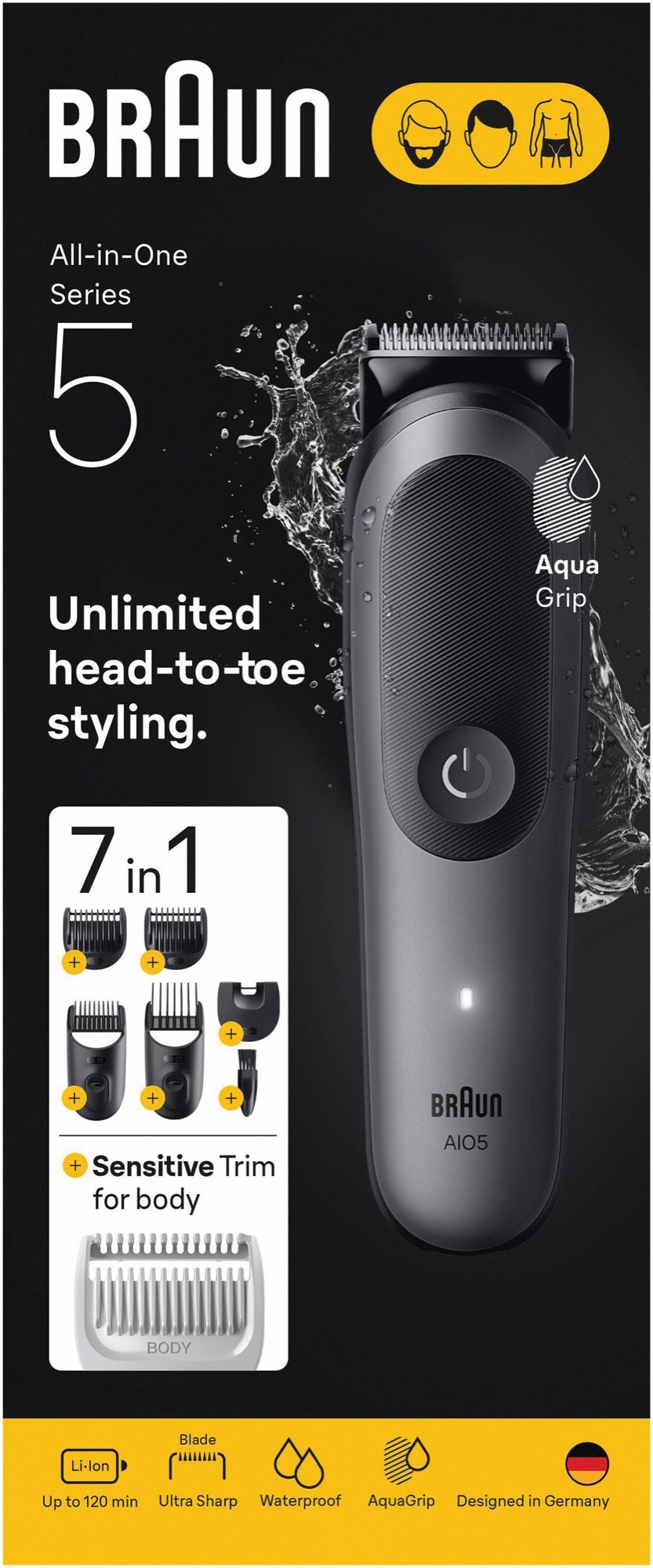 Braun All-in-One Series 5 Beard Trimmer Grooming Kit AIO5520