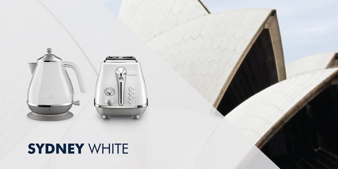 Delonghi Icona Capitals Kettle Sydney White KBOC2001W