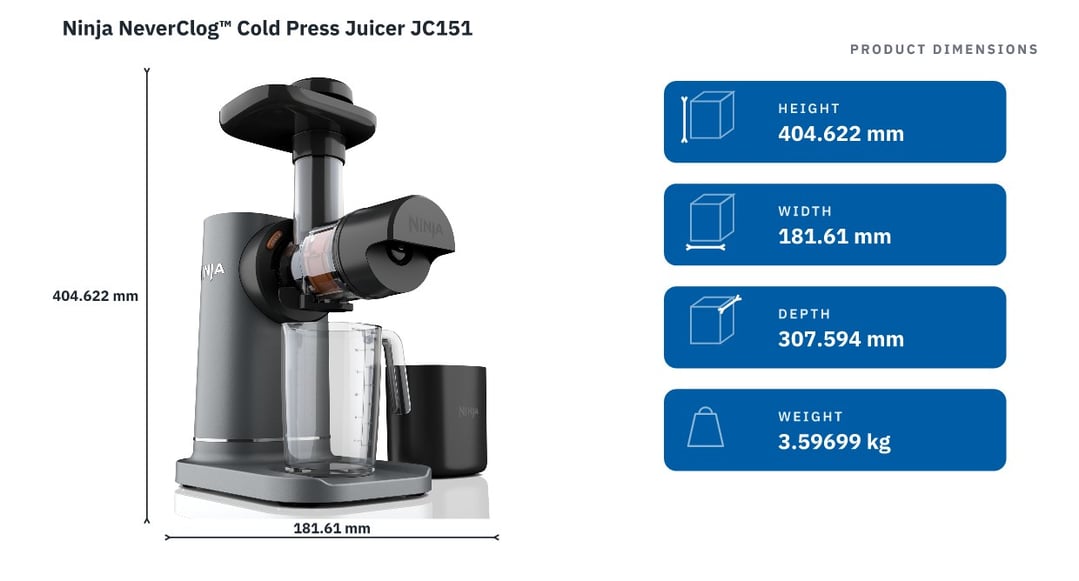 Ninja NeverClog™ Cold Press Juicer JC151
