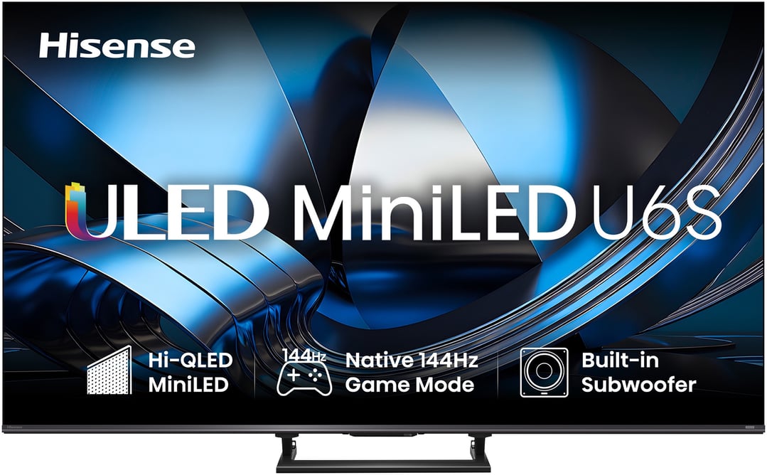 Hisense 75" ULED MiniLED U6S Hi-QLED 144Hz 4K Smart AI TV (2026) 75U6SAU