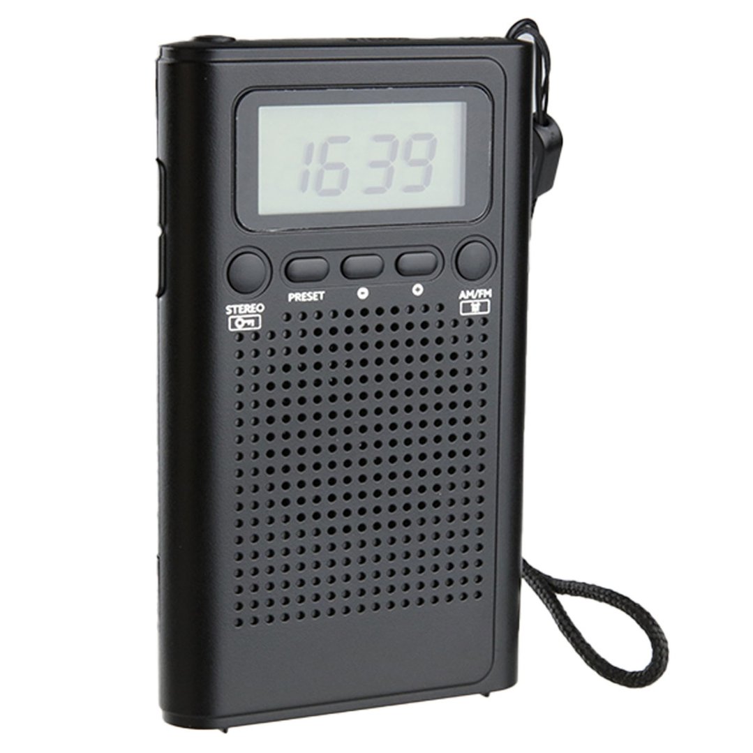 Laser Pocket Digital AM/FM Radio with LCD Display and Speaker. SPK-PR1552