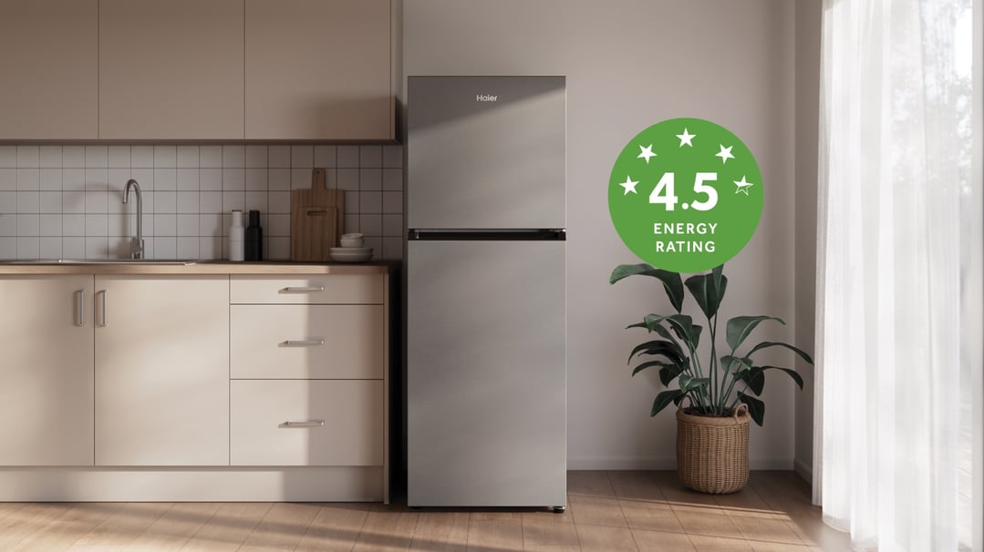 Haier 311L 300 Series Refrigerator Satina Top Freezer HRF330TS