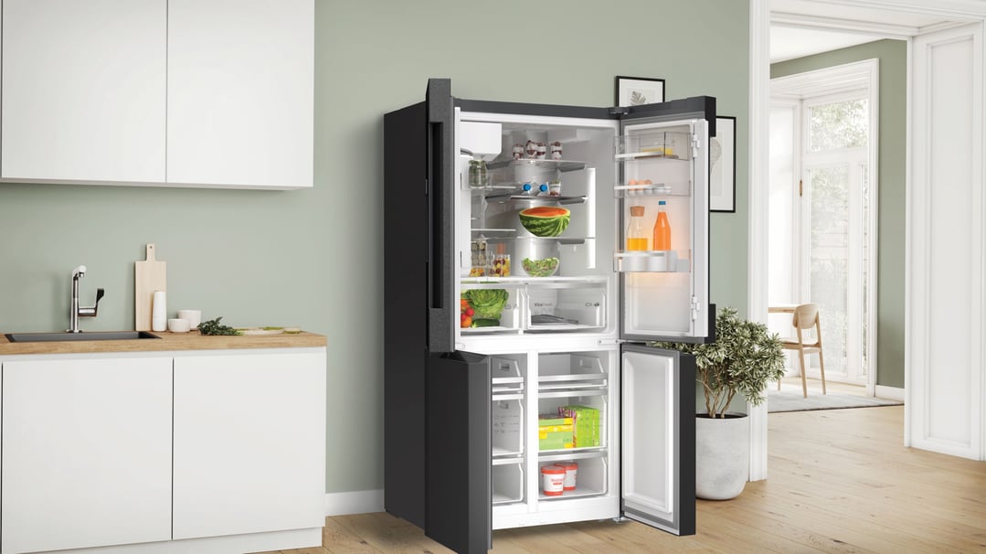 Bosch Series 6 Multi Door Fridge Freezer Brushed Black Steel KFD96AXEAA