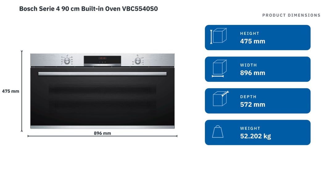 Bosch Serie 4 90 cm Built-in Oven VBC5540S0
