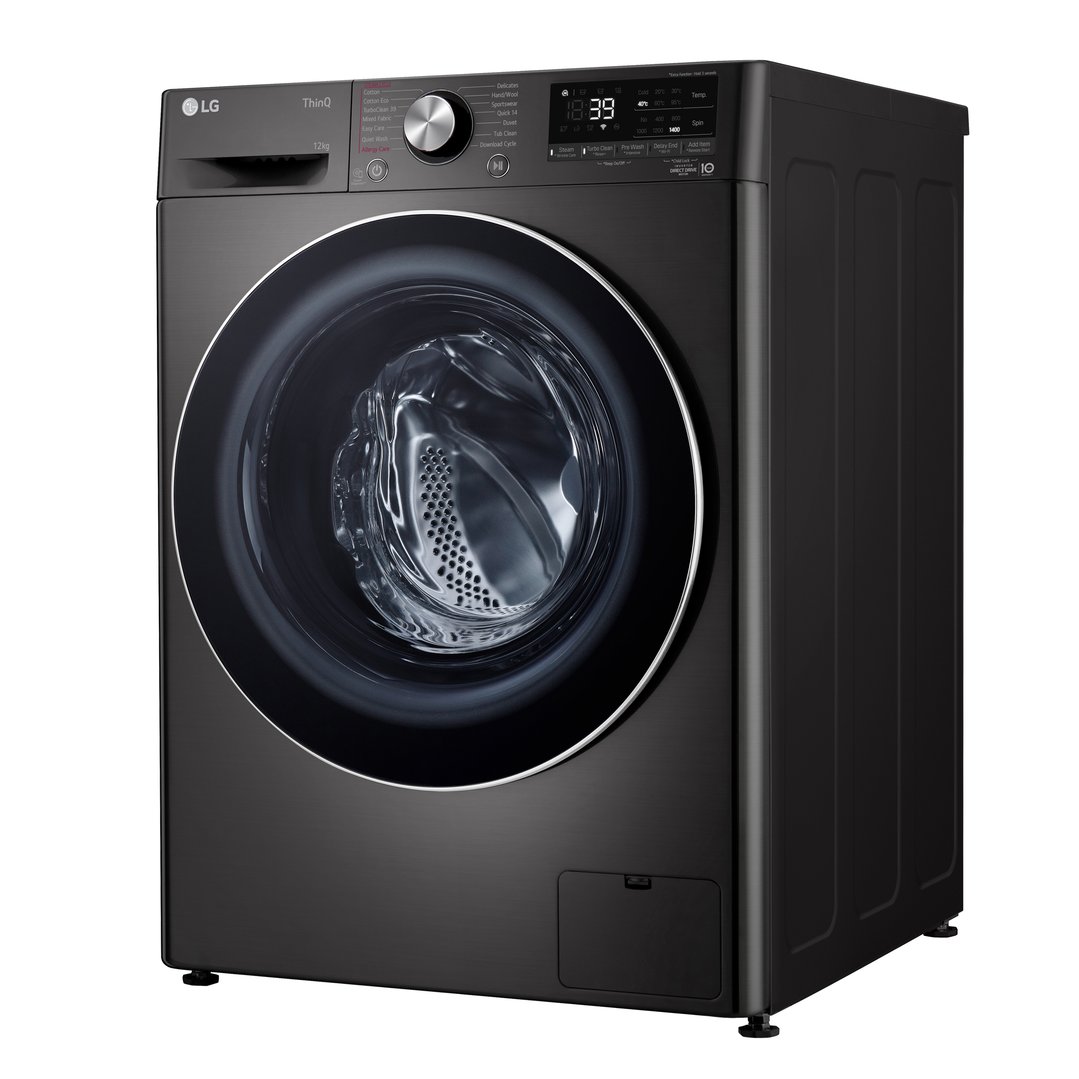 LG 12kg Black Front Load Washing Machine WV9-1412B