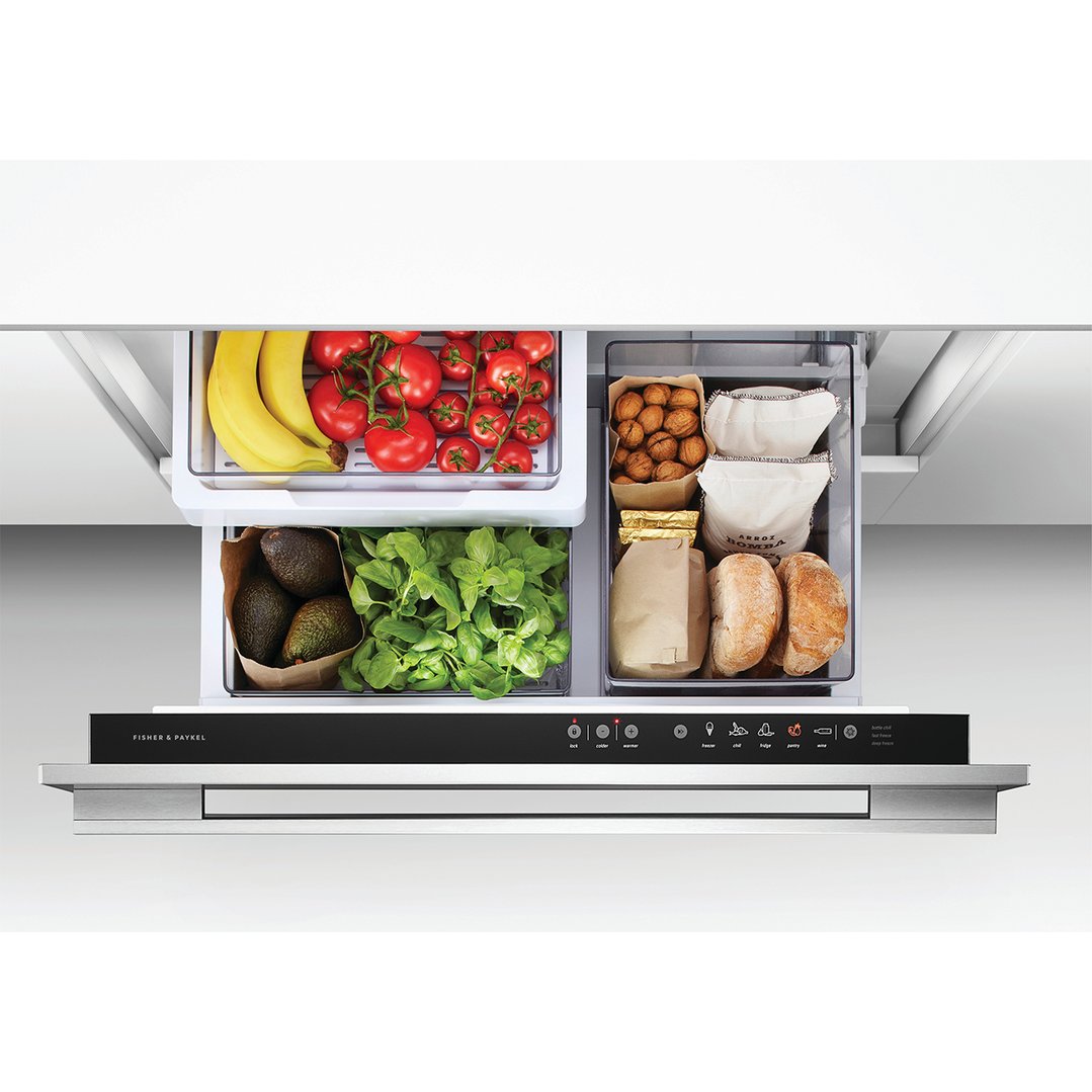 CoolDrawer multi-temperature drawer filled with fresh produce and bread
