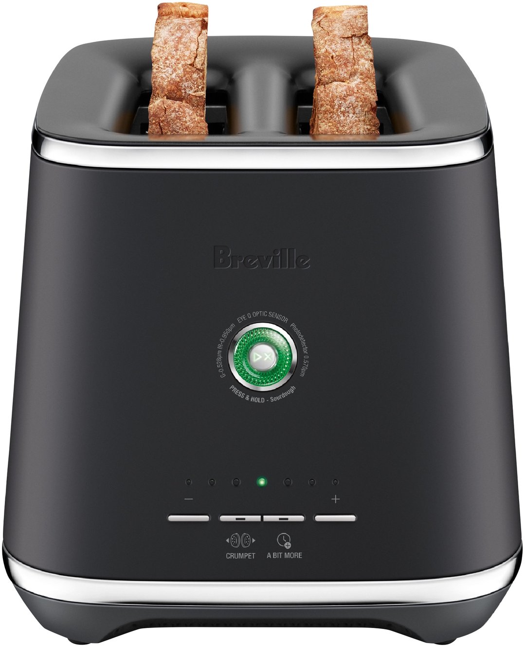 Breville the Eye Q 850 Auto 2 Slice Toaster - Black Truffle BTA850BTR