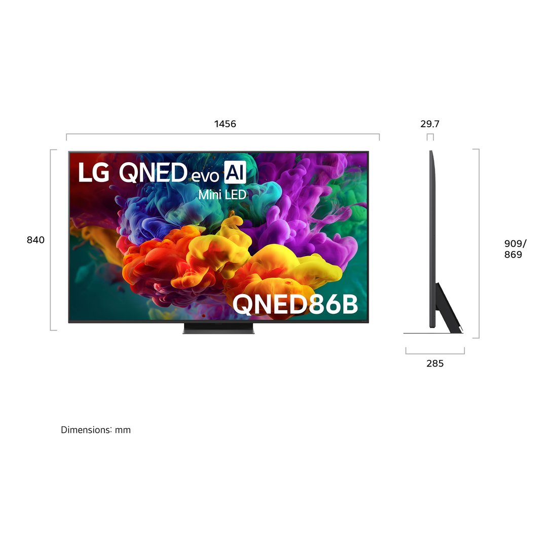 LG 65" QNED86B 4K AI Mini LED Smart TV 2026 65QNED86BSA