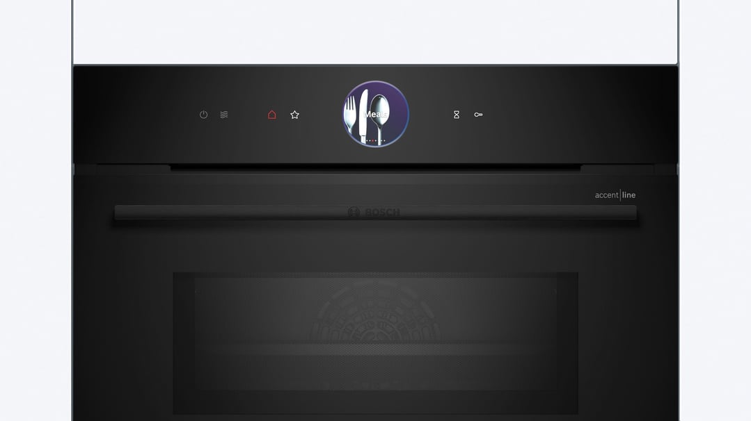 Bosch 60cm Accentline Compact Combination Oven with Microwave - TFT Touch Display Plus CMG936AB1A