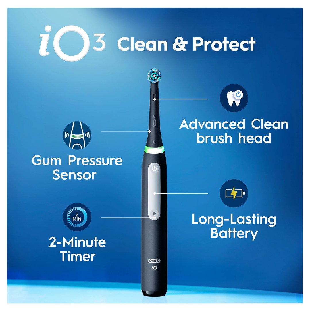 Oral-B iO Series 3 Electric Toothbrush - Black IO3BLACK
