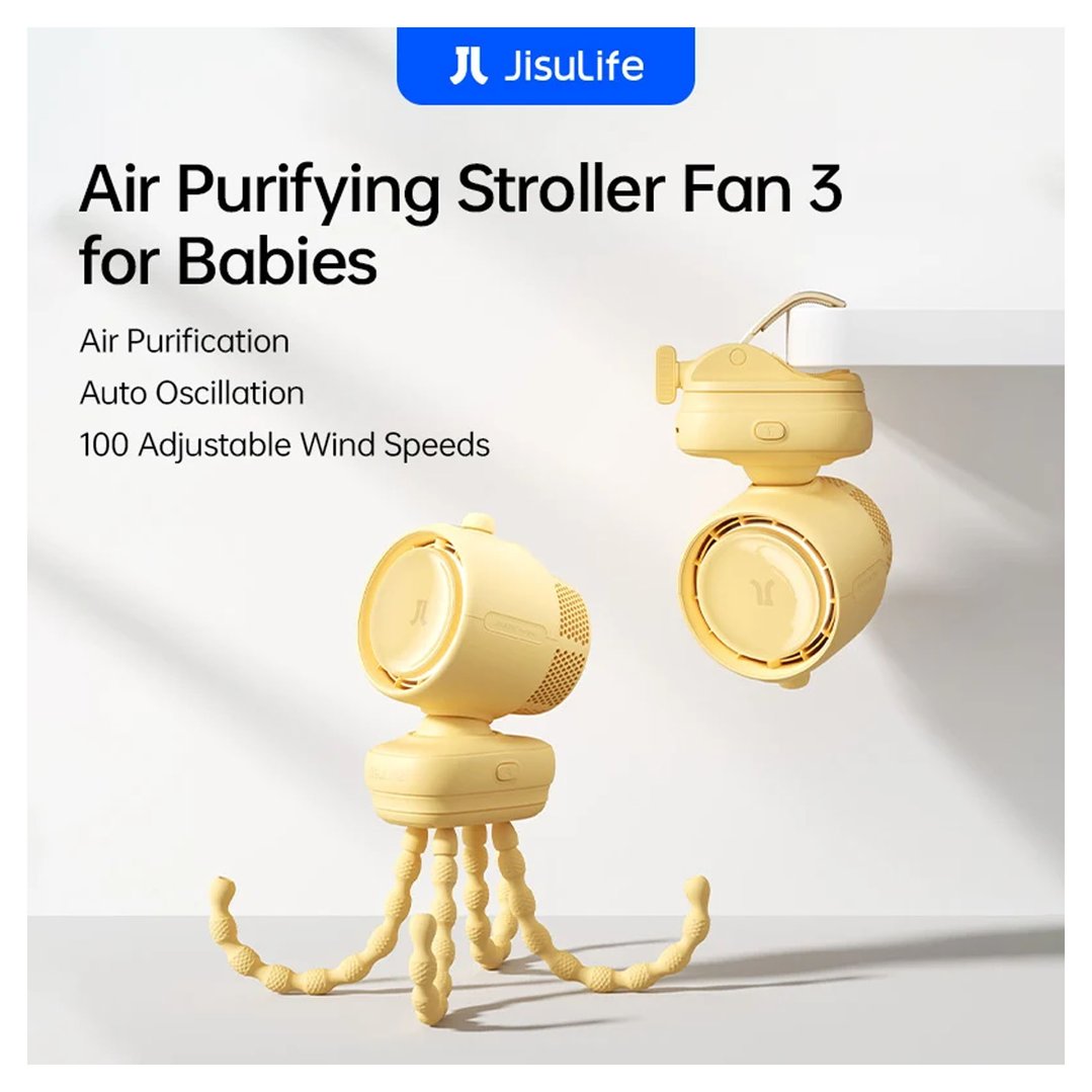JisuLife CLIP STROLLER Fan 100 AIR FILT STROLLERFAN3