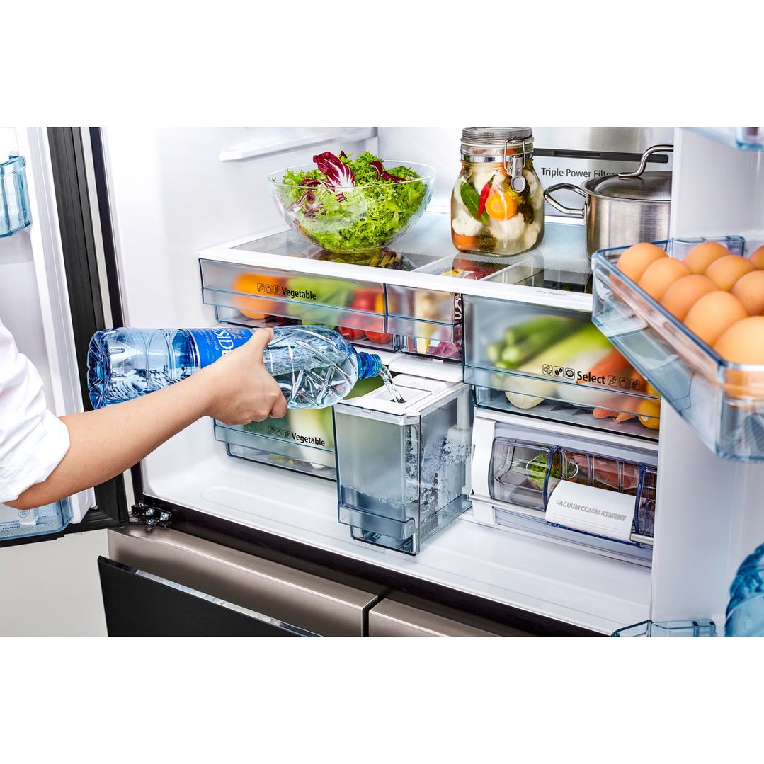 Hitachi 638L French Door Fridge - Black Glass RWB640VT0GBK