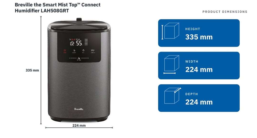 Breville the Smart Mist Top™ Connect Humidifier LAH508GRT