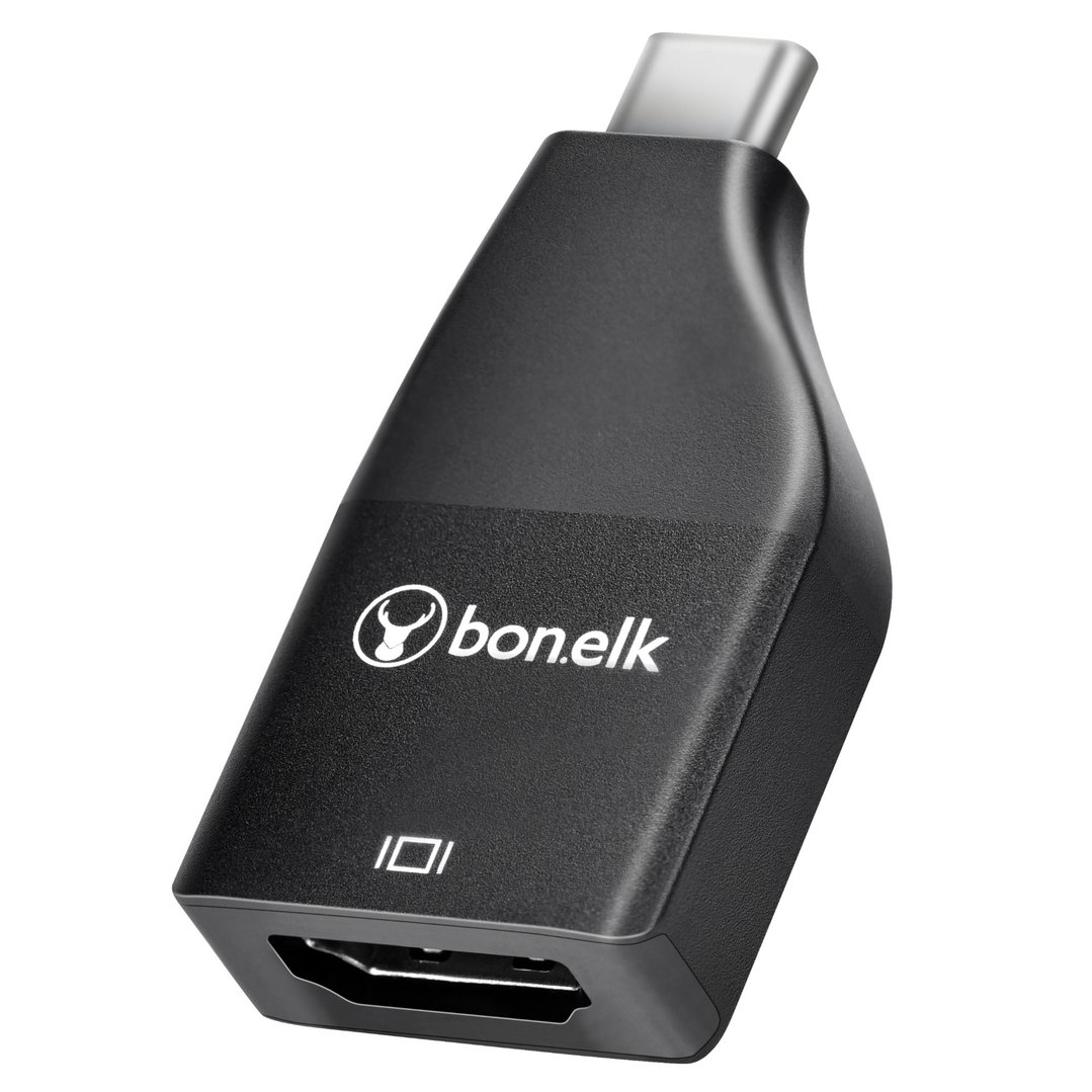 Bonelk USB-C to 4K HDMI Adapter Black. ELK-80063-R