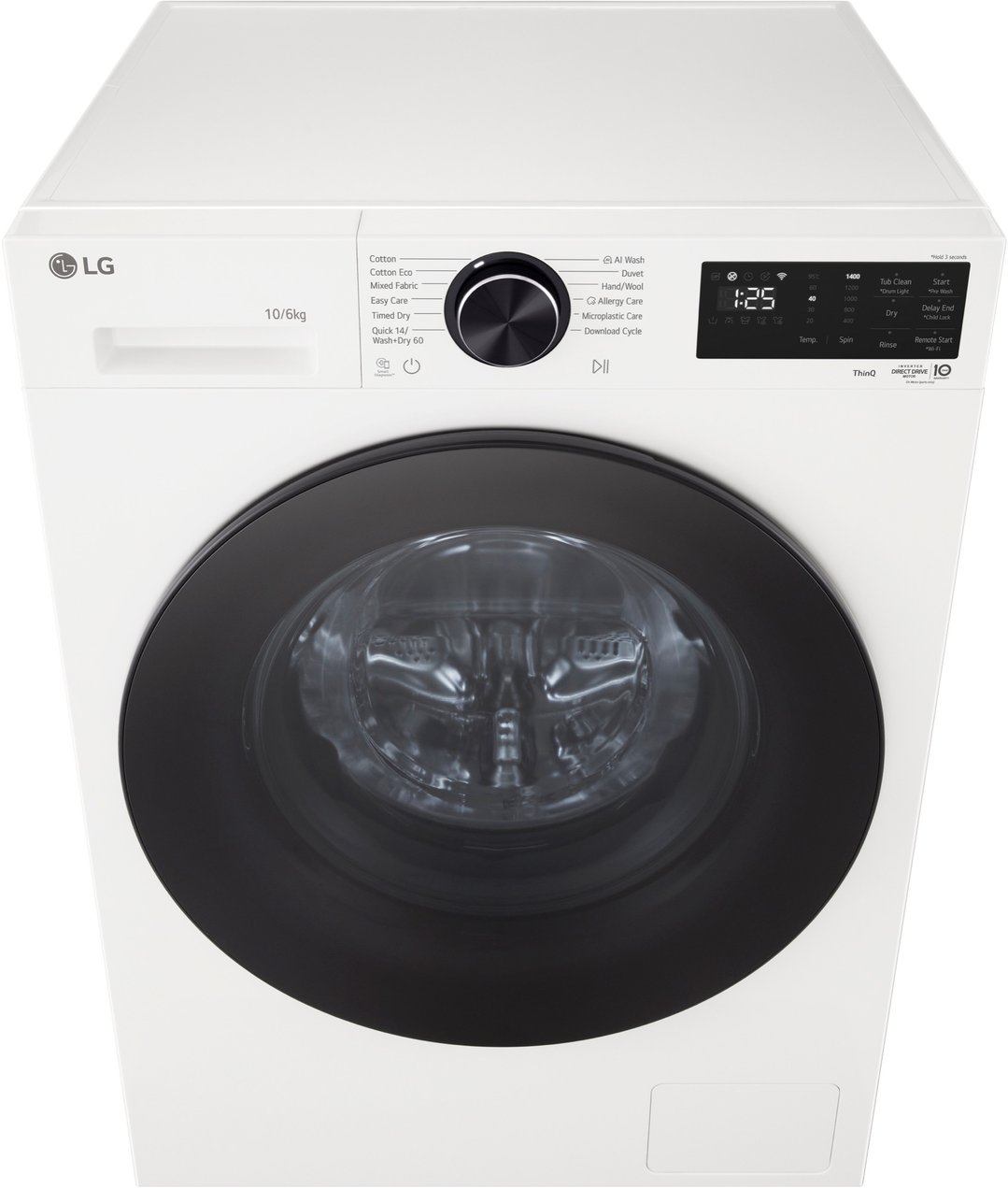 LG 10/6kg Series 3 Front Load Washer Dryer Combo - AI Wash - White WXC3-1410W