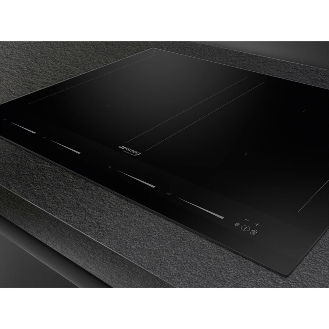 Smeg Linea 60cm Multizone Induction Cooktop with AutoVent 2.0 - Midnight Black SIM1644D