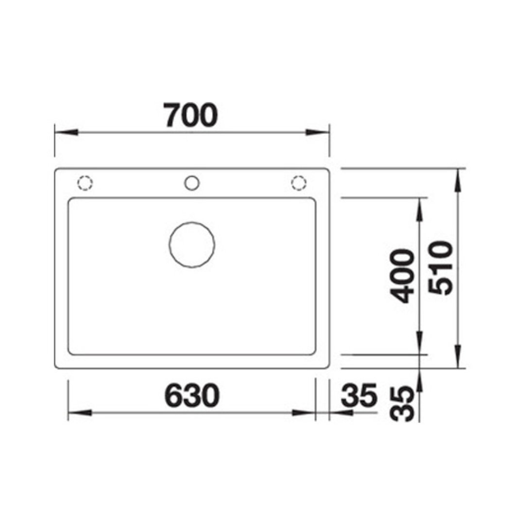 Blanco PLEON 8 Single Bowl Sink Black PLEON8BK5
