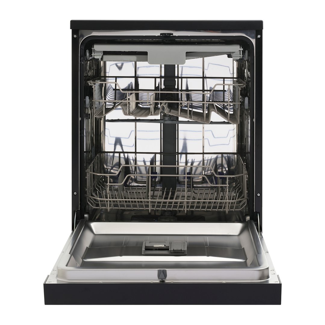 Omega 60cm Freestanding Dishwasher Black Stainless Steel. ODWF6014BX