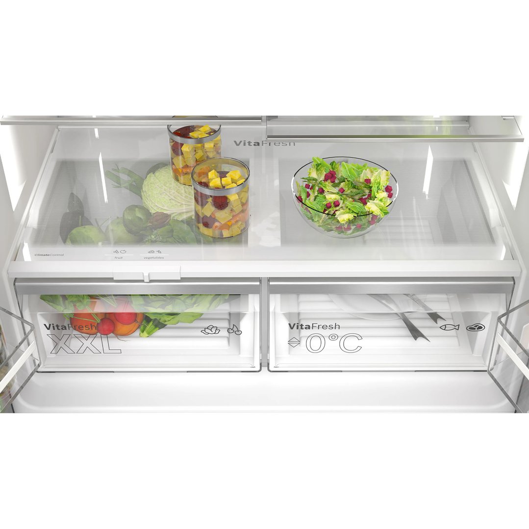 Bosch Series 6 Multi Door Fridge Freezer Brushed Black Steel KFD96AXEAA