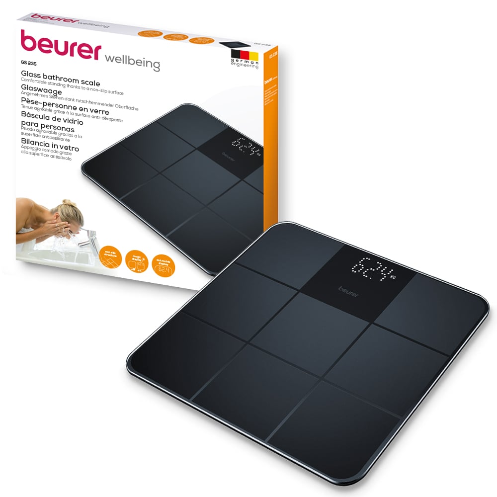 Beurer Digital Glass Scale Black. GS235BLK