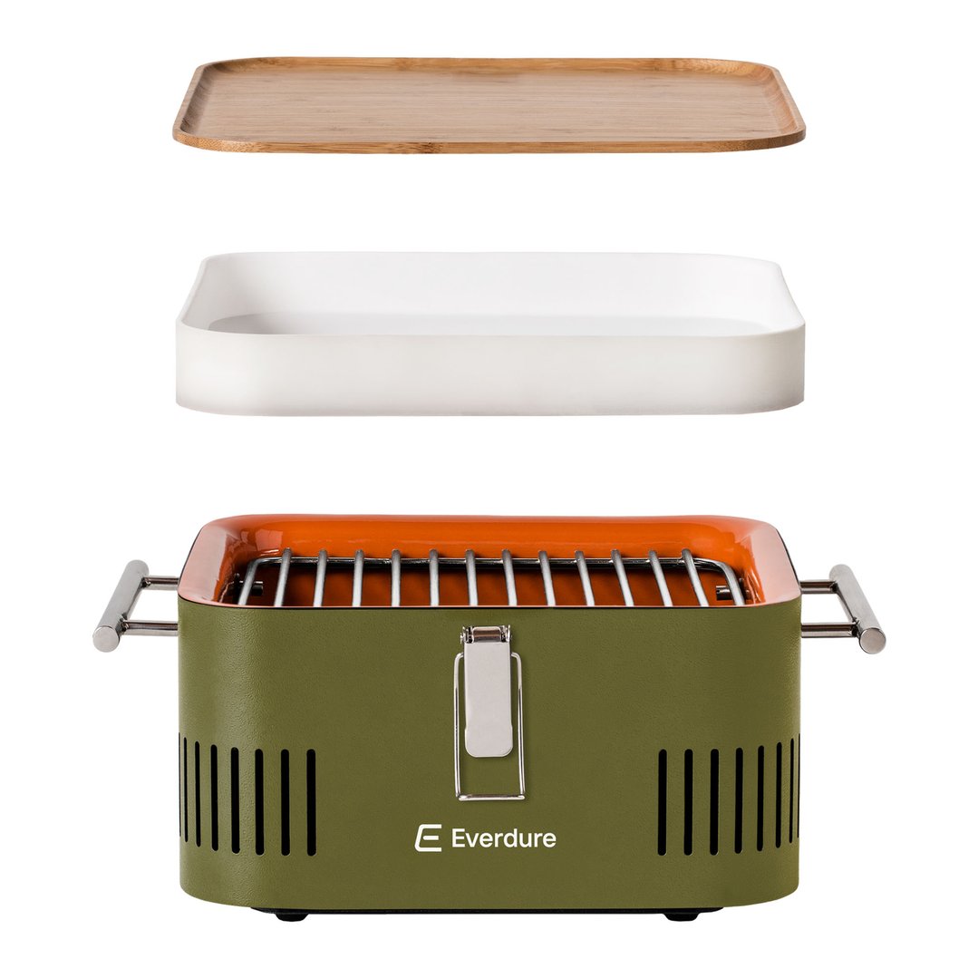 Everdure Portable Charcoal BBQ Khaki ECUBEK