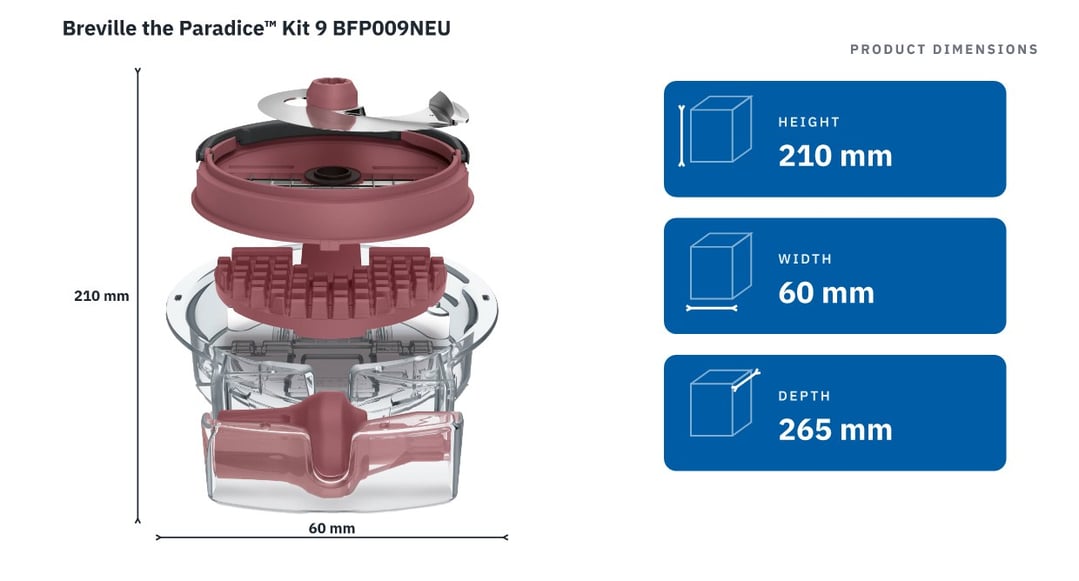 Breville the Paradice™ Kit 9 BFP009NEU — product dimensions