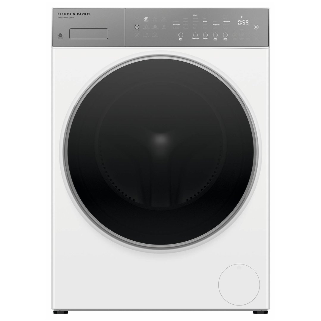 Fisher & Paykel 12kg Series 5 Contemporary Front Loader Washer - White WH1260P5