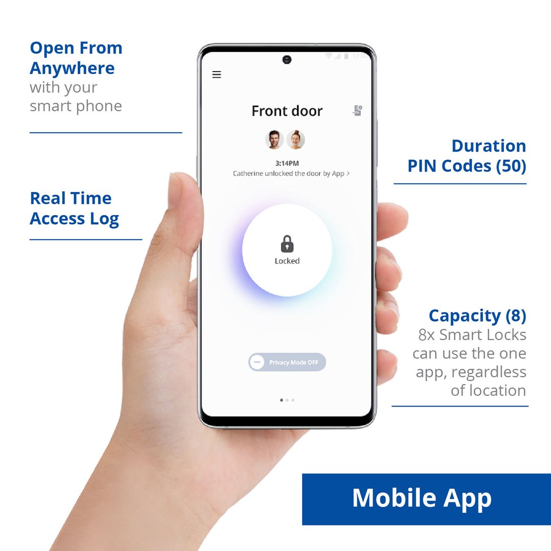 Samsung Smart Wi-Fi Fingerprint Mortise Door Lock SHP-R80